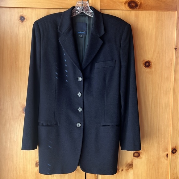 Vintage 90’s Victor Victoria navy cashmere suit, made in Italy, size 44 - Picture 3 of 15